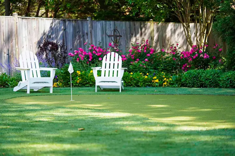 Beautiful artificial turf installed in a Northern Virginia backyard