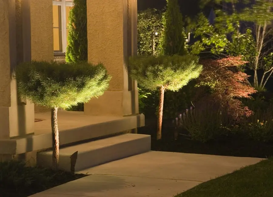 Safety and Beauty - well lit home entrance